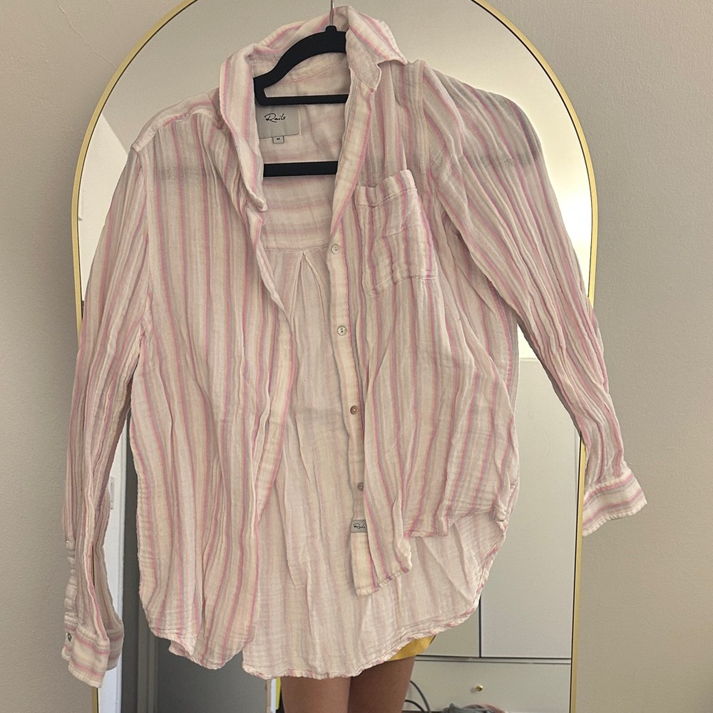 Rails Rainbow Striped Long Sleeve Top